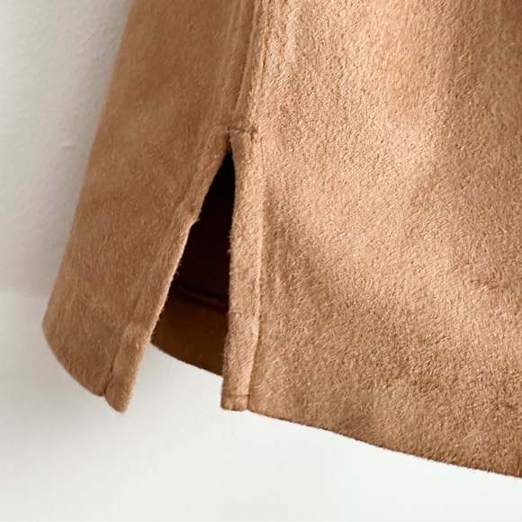 Banana Republic tan faux suede crew neck top - Picture 4 of 8